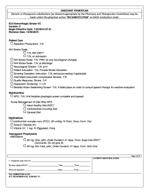 ICU Hemorrhagic Stroke Protocol