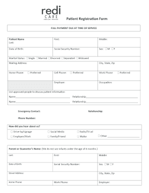 Patient Registration Form