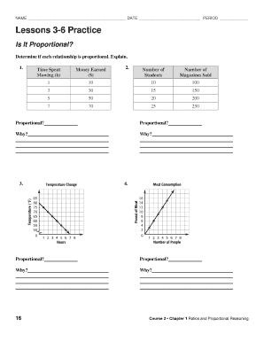 Proportional Relationships Practice Worksheet