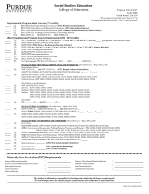 Social Studies Education Bachelor Degree Plan