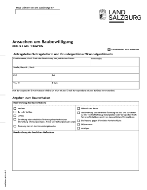 Ansuchen um Baubewilligung