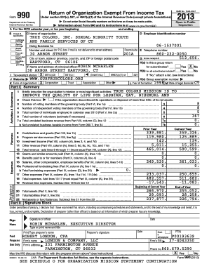 Form 990 Return of Organization Exempt From Income Tax