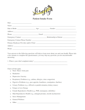 Patient Intake Form