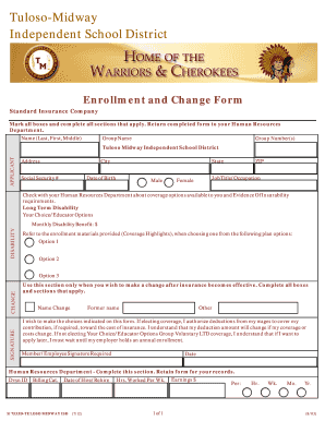 Tuloso-Midway ISD Enrollment and Change Form
