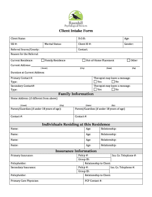 Client Intake Form