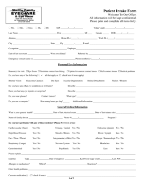 Patient Intake Form