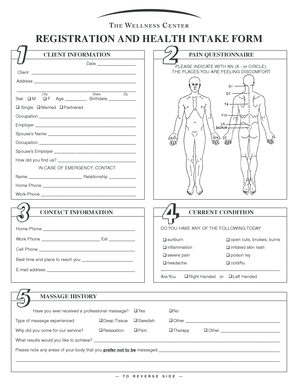 Client Registration and Health Intake Form