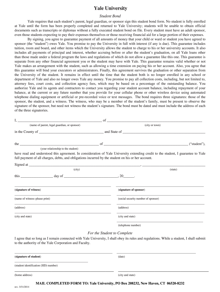 yale student bond Preview on Page 1