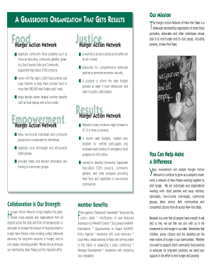 Hunger Action Network Membership Form