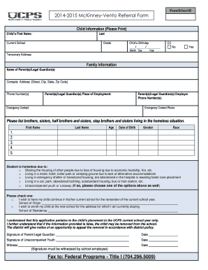 McKinney-Vento Referral Form