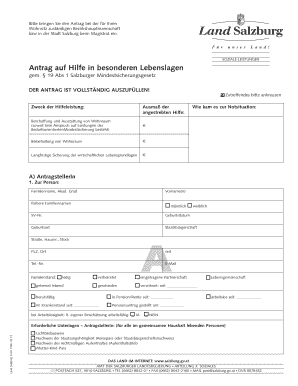 Antrag auf Hilfe in besonderen Lebenslagen