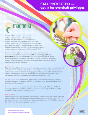 Overdraft Protection Opt-In Form
