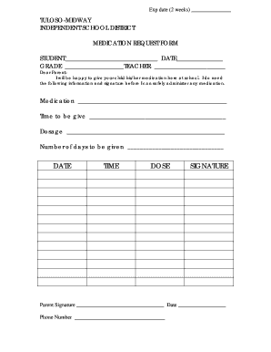 Medication Request Form