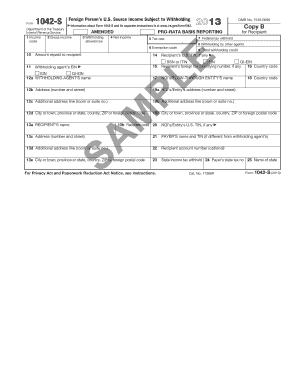 IRS Form 1042-S