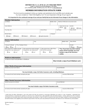 Member Information Update Form