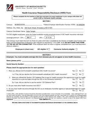 Health Insurance Responsibility Disclosure (HIRD) Form