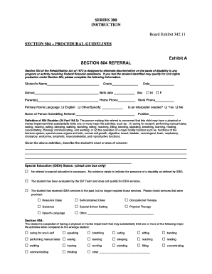 Section 504 Referral Form