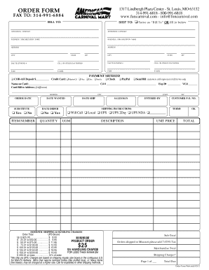 Order Form 1317