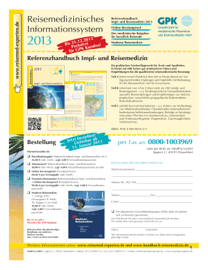 Reisemedizinisches Referenzhandbuch 2013