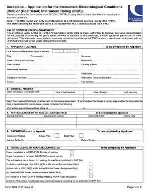 UK Instrument Meteorological Conditions Rating Application