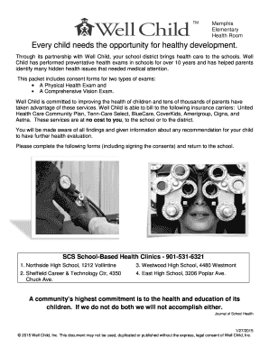 Well Child Health Exam Consent Form