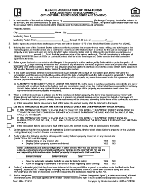 Illinois Exclusive Right to Sell Contract