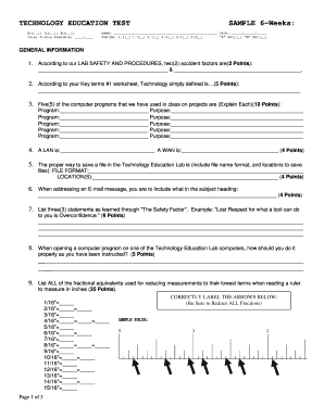 Technology Education Test Sample