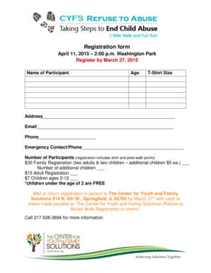 Registration form - The Center for Youth and Family Solutions - cyfsolutions