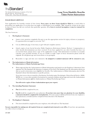 Standard Life Insurance Company of New York Long Term Disability Benefits