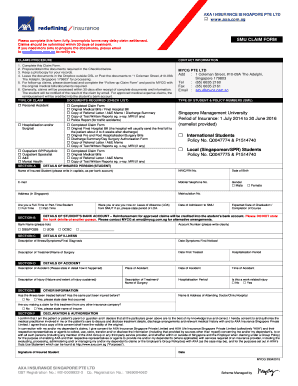 SMU Insurance Claim Form