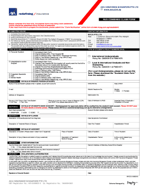 NUS Combined Claim Form