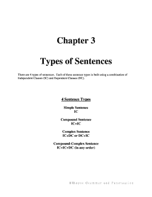 Grammar Worksheet on Sentence Types