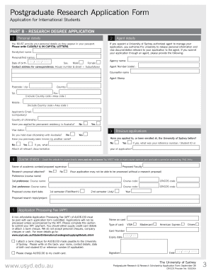 Postgraduate Research Degree Application Form