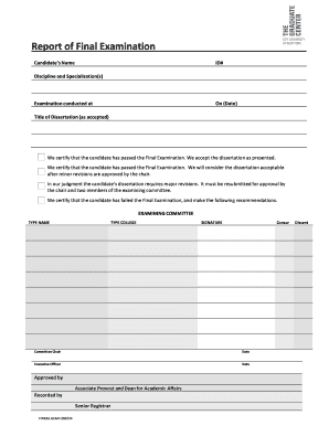 Final Examination Report