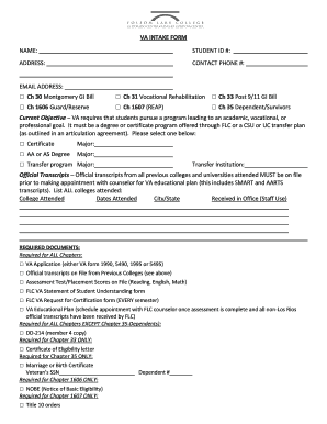 VA Intake Form