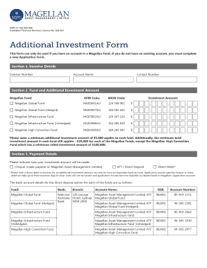 Additional Investment Form
