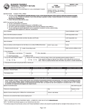 Indiana Business Personal Property Return Form