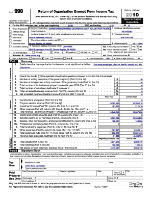 Form 990 Return of Organization Exempt From Income Tax