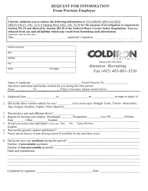 DOT Drug and Alcohol Testing Authorization Form