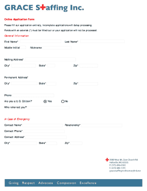 Online Application Form