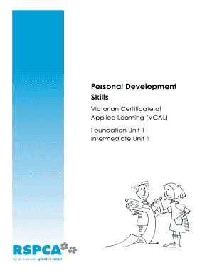 VCAL Personal Development Skills Workbook