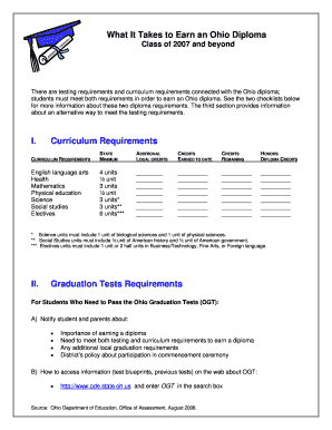 Ohio Diploma Requirements Guide