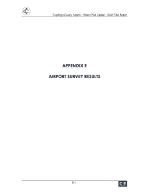 Cuyahoga County Airport Pilot Survey
