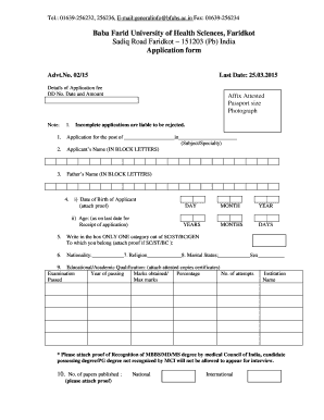 Thank you letter after rejection - Details of Application fee - surejob