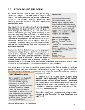 Science Fair Research Guide