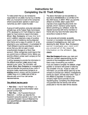 ID Theft Affidavit