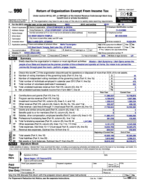 Form 990 Return of Organization Exempt From Income Tax