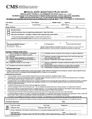 Medical Care Assistance Plan Enrollment Form
