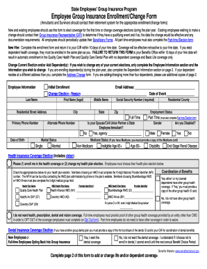 State Employees' Group Insurance Enrollment Form