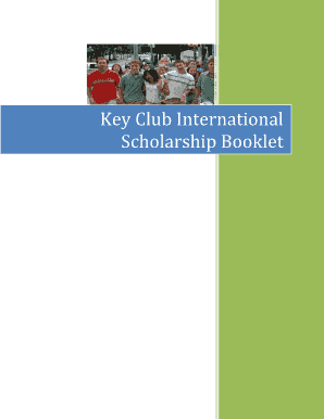 Key Club International Scholarship Application